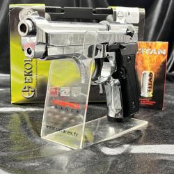 Pack pistolet FIRAT MAGNUM Chrom&eacute; 9mm PAK