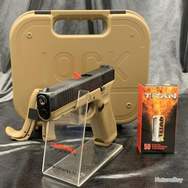 Pack pr�t a tirer Pistolet- "GLOCK 17 COYOTE GEN5" - Cal 9 MM P.A.K - EDITION LIMITEE FRENCH ARMY