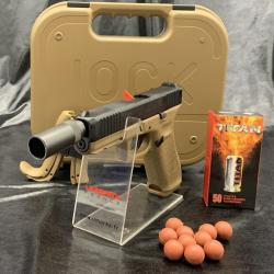 Pack pr&ecirc;t a tirer self gomm Pistolet- "GLOCK 17 COYOTE GEN5" - Cal 9 MM P.A.K - EDITION LIMITEE FREN