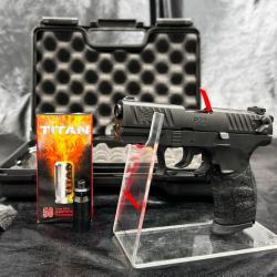 Pack pr&ecirc;t &agrave; tirer - PISTOLET WALTHER P22Q CALIBRE 9 MM PAK - NOIR