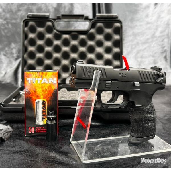Pack pr�t � tirer - PISTOLET WALTHER P22Q CALIBRE 9 MM PAK - NOIR