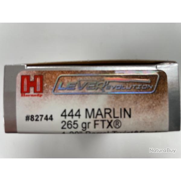 HORNADY 444 MARLIN FTX 265GR BOITE DE 20 BALLES(VENDU PAR 2 BOITES�