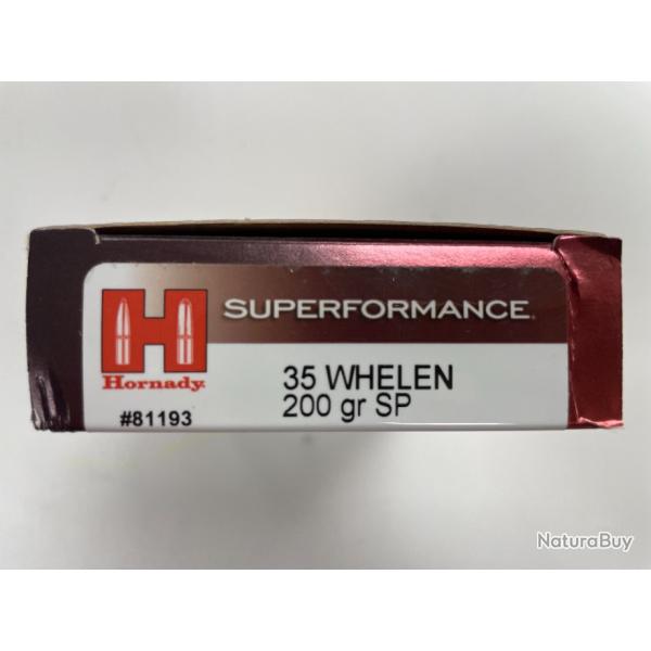 HORNADY 35 WHELEN SUPERFOMANCE 200GR BOITE DE 20 BALLES(VENDU PAR 2 BOITES�