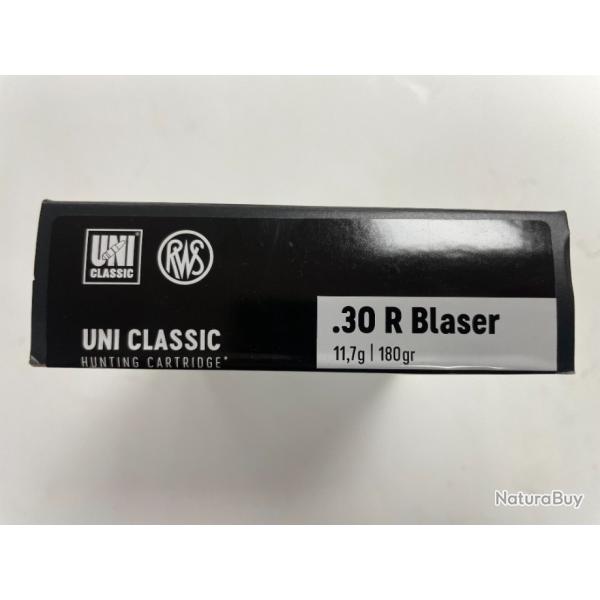 RWS 30R BLASER UNI CLASSIC 11.7G BOITE DE 20 BALLES(VENDU PAR 2 BOITES�