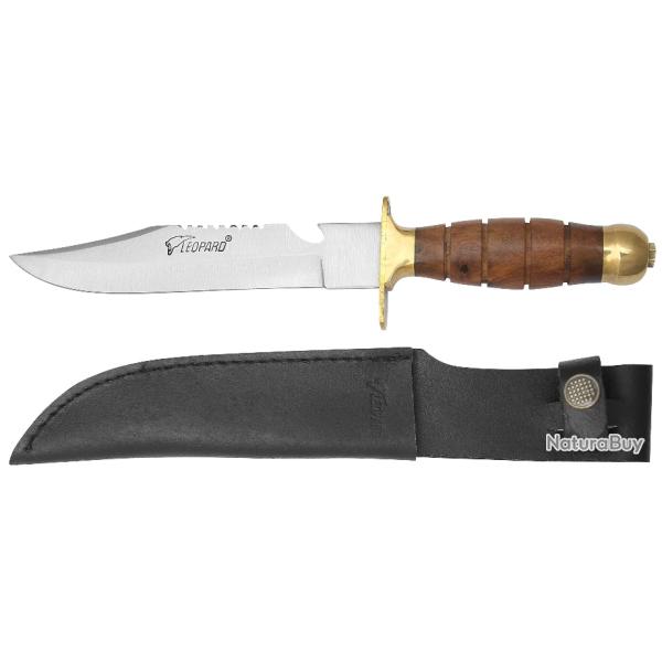 COUTEAU/DAGUE L�OPARD TARZAN 11'' & �TUI