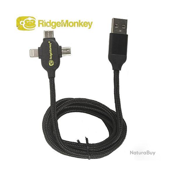 C�ble Adaptateur RidgeMonkey Vault USB-A / Multi Prise 1M