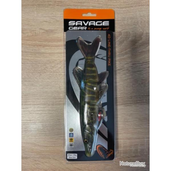 Leurre souple arm� Savage gear 4D line thru pike 25cm