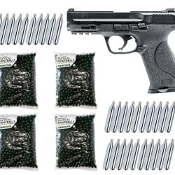 Smith & Wesson M&P9 2.0 T4E cal.43 pistolet de d&eacute;fense &agrave; domicile incluant 2000 billes de peinture c