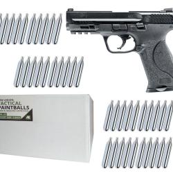 Smith & Wesson M&P9 2.0 T4E cal.43 pistolet de d&eacute;fense &agrave; domicile incluant 4000 billes de peinture c