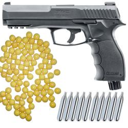 Umarex T4E TP 50 RAM pistolet de d&eacute;fense &agrave; domicile cal.50 incluant 50 billes en nylon cal.50 & 10 c