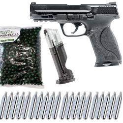 Smith & Wesson M&P9 2.0 T4E cal.43 pistolet de d&eacute;fense &agrave; domicile incluant un chargeur de rechange, 