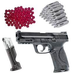Smith & Wesson M&P9 2.0 T4E cal.43 Home Defense CO2 pistolet - noir - incluant un chargeur suppl&eacute;men