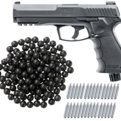 Umarex T4E TP 50 RAM pistolet de d&eacute;fense &agrave; domicile cal.50 incluant 500 balles en caoutchouc cal.50 