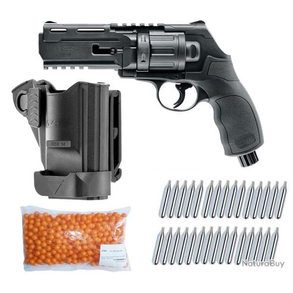 Revolver de d�fense � domicile Umarex T4E TR 50 RAM cal.50 + Holster, 500 balles de peinture cal.50 
