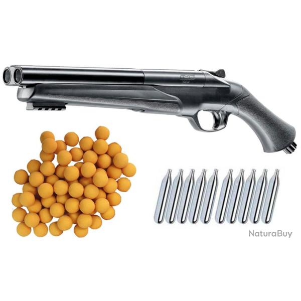 Umarex T4E HDS 68 Fusil de d�fense � domicile � double canon Paintball incluant 10x capsules de CO2 