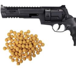 Umarex T4E TR 68 RAM Revolver de d&eacute;fense &agrave; domicile cal.68 incluant 500 billes de peinture Magfed