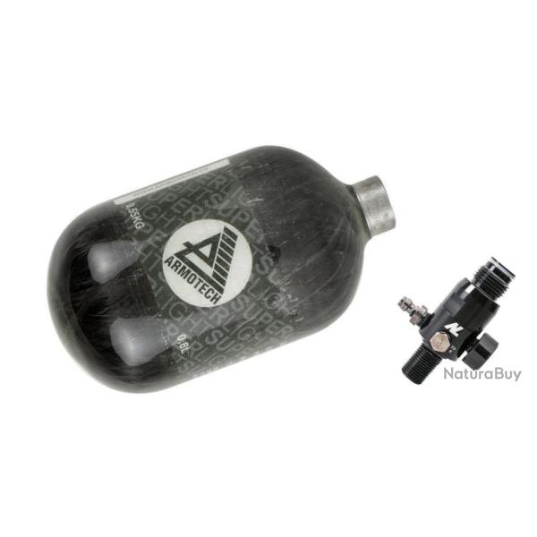 R�servoir d'air Dye Armotech Supralight de 0,8 litres avec syst�me HP inclus, r�gulateur New Legion 