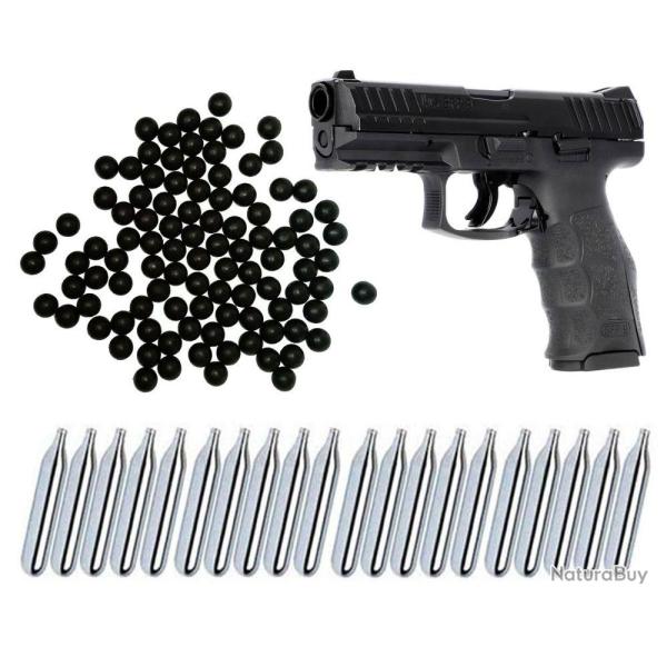 Heckler & Koch SFP9 T4E cal.43 pistolet de d�fense � domicile CO2 incluant 100 balles en caoutchouc 