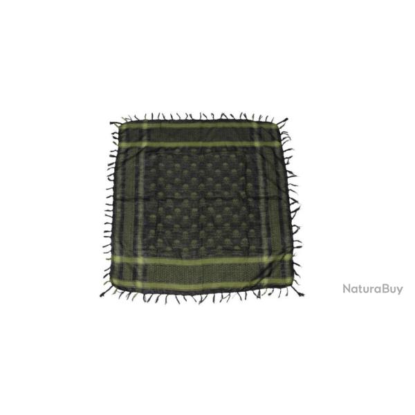Foulard Shemagh / PLO avec des franges - olive/noir avec une t�te de mort