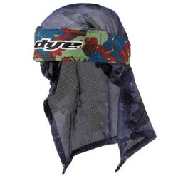 Bandana de paintball teint&eacute;e Global bleue/rouge/verte