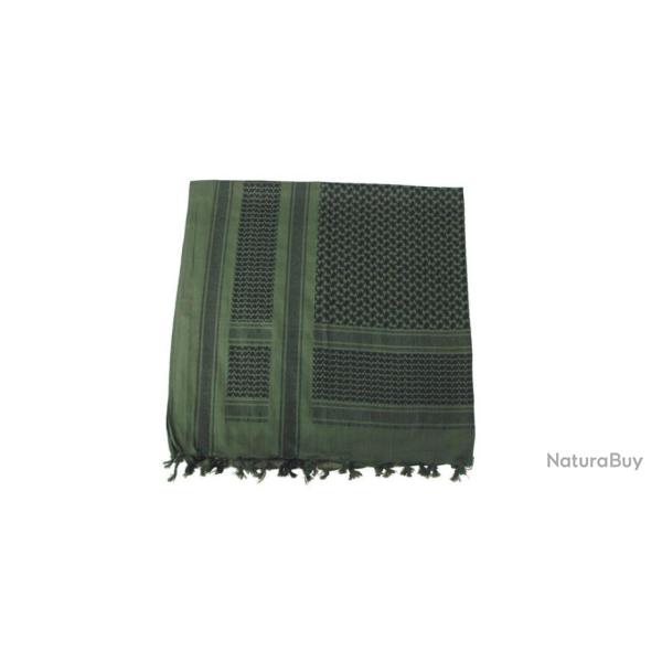 Ch�che / foulard PLO avec franges - olive/noir