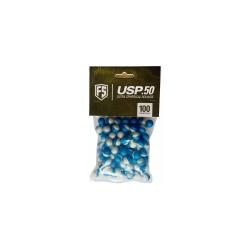 Premi&egrave;re frappe Ultra Sphere Powderballs (USP) - 100 pi&egrave;ces - cal.50