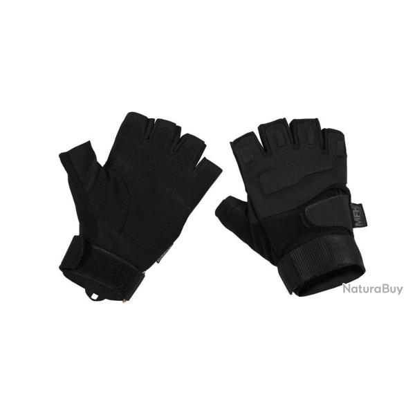 Gants tactiques � demi-doigts "Protect" - noir - M
