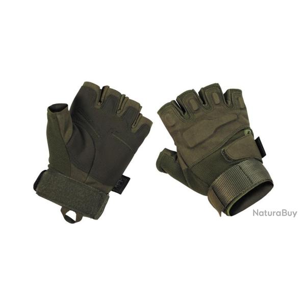 Gants tactiques � demi-doigts "Protect" - olive - L