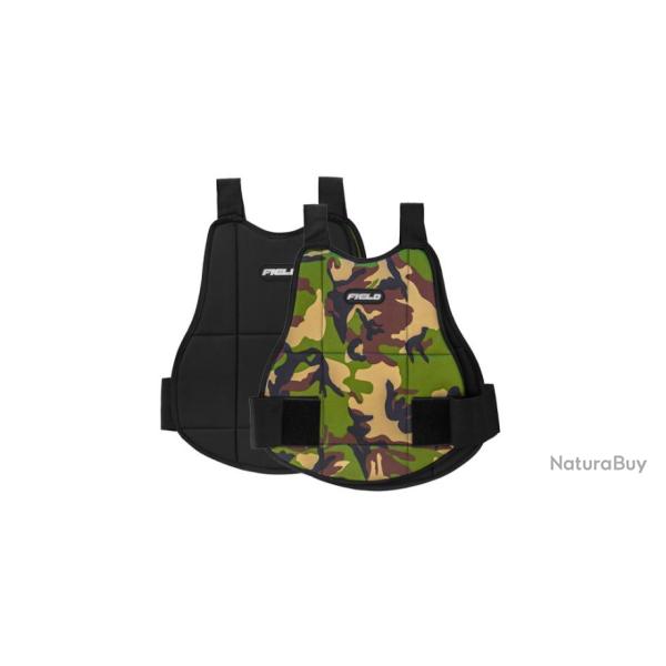 Protecteur de poitrine de terrain - r�versible woodland/noir