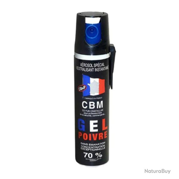 A�rosol bombe de d�fense lacrymog�ne Gel 75 ml OC Red Pepper