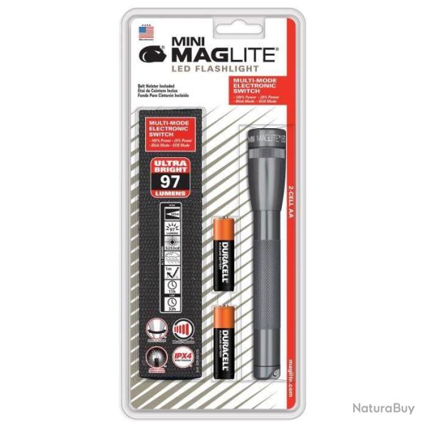 MAGLITE - Mini Maglite mod. SP2201HL - Lampe de Poche LED M�tal - Noire