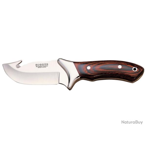 Couteau � D�pecer avec manche en bois rouge, longueur de lame 10 cm Inox CR05