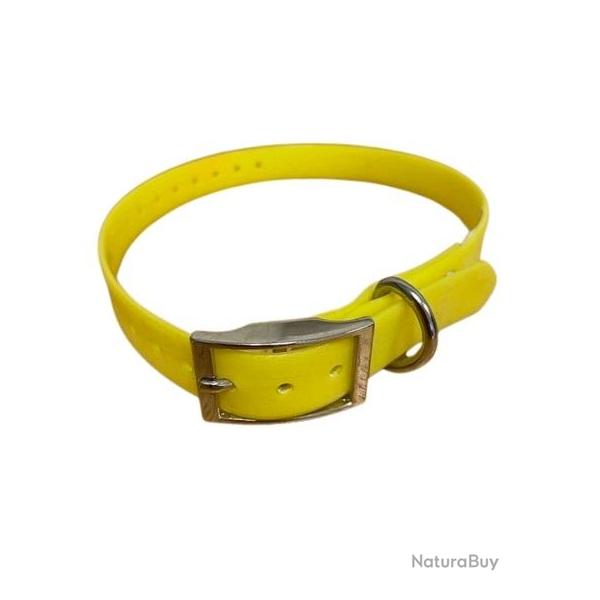 Collier pour chien de chasse petite taille en P.U jaune