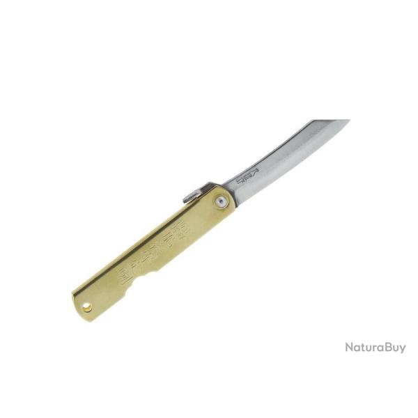 COUTEAU HIGONOKAMI LUXE LAITON 10CM CARBONE