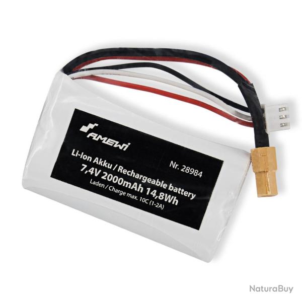 Batterie Li-Ion 2S 7.4V 2000mAh XT60 de Amewi pour Mod�lisme