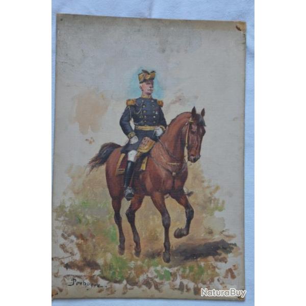 PEINTURE GENERAL 3� REPUBLIQUE-SIGNEE PERBOYRE-HUILE SUR PANNEAU - GRANDE GUERRE 1914/1918