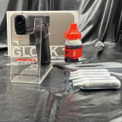 Pack pr&ecirc;t &agrave; tirer - PISTOLET GLOCK 17 GEN5 MOS CO2 CAL BB/4.5MM - BLACK SANS INTERFACE