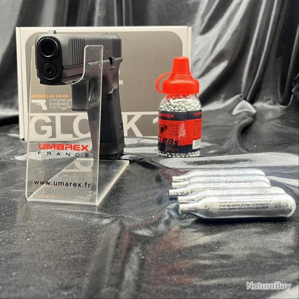 Pack pr�t � tirer - PISTOLET GLOCK 17 GEN5 MOS CO2 CAL BB/4.5MM - BLACK SANS INTERFACE