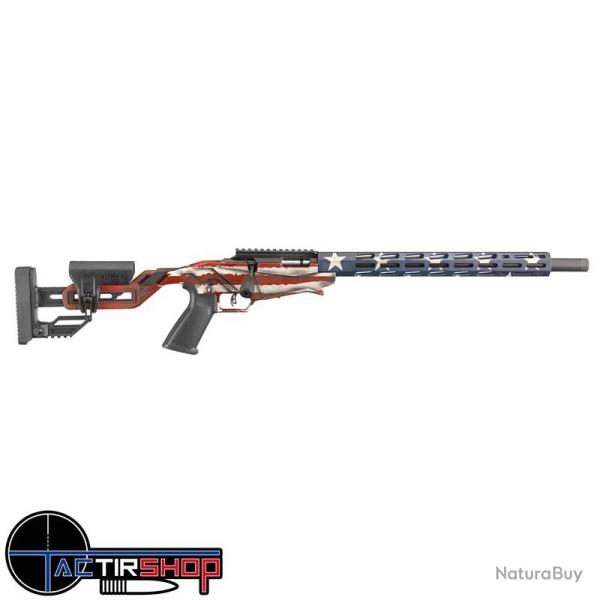 Carabine RUGER Precision Rimfire 22lr Version Drapeau Am�ricain 18" filet�e