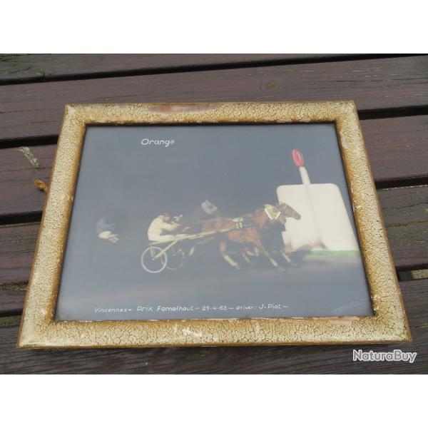 VINTAGE - Ancienne grande photo rehauss�e sur le th�me des courses hippique - FRANCE (XX�)