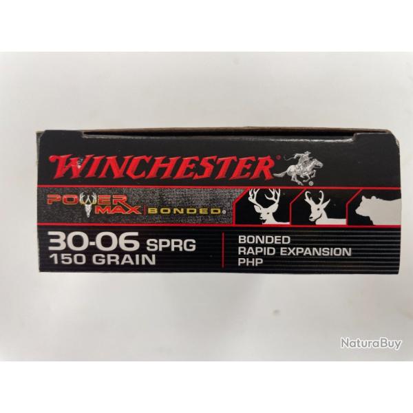 WINCHESTER CAL 30-06 150GR POWER MAX BOITE DE 20 BALLES(VENDU PAR 2 BOITES)