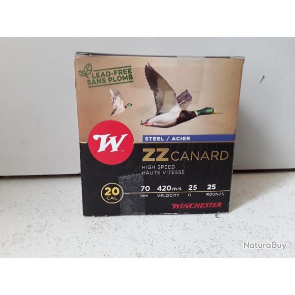 LOT DE  250 CARTOUCHES ACIER WINCHESTER ZZ CANARD HAUTE VITESSE CAL20