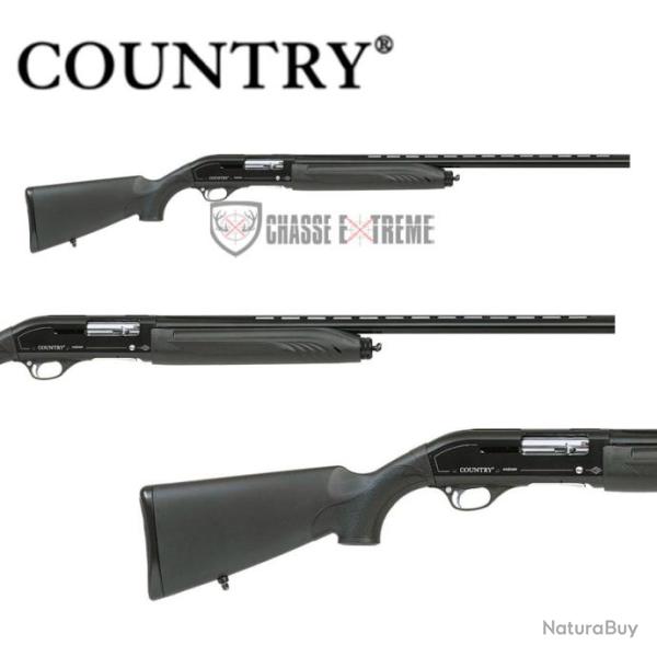 Fusil de Chasse Semi-Automatique COUNTRY Synth�tique Noir 71cm Cal 12/76