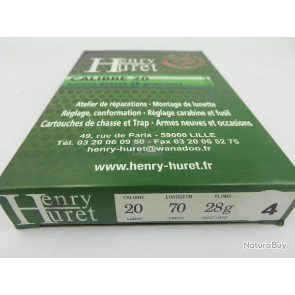 Cart Henry Huret cal 20 BG 28 g Pl Boite de 10