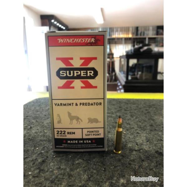 Winchester Super X Calibre 222 Rem 50 Grain