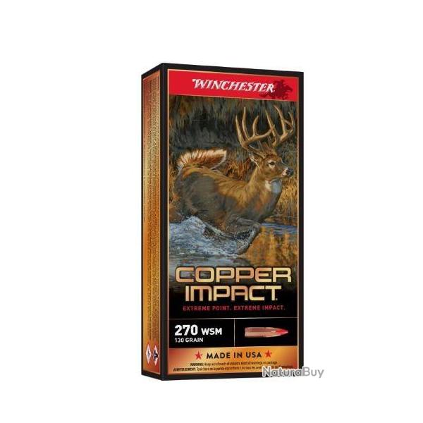Cartouches WINCHESTER cal.270wsm extr�me copper impact 130gr par 60