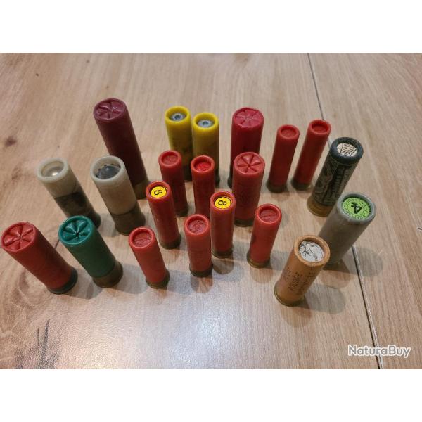 Cal. 12-89 + trois cartouches rare (Droite de la photo)  - Collection cartouches (Lisse) 21 Pi�ces