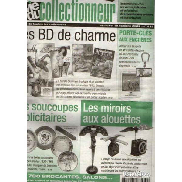 la vie du collectionneur 432 octobre 2002 , miroir aux alouettes, bd de charme (elvifrance) soucoupe