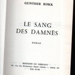 le sang des damnés de gunther rokk , gerfaut guerre grand format front est