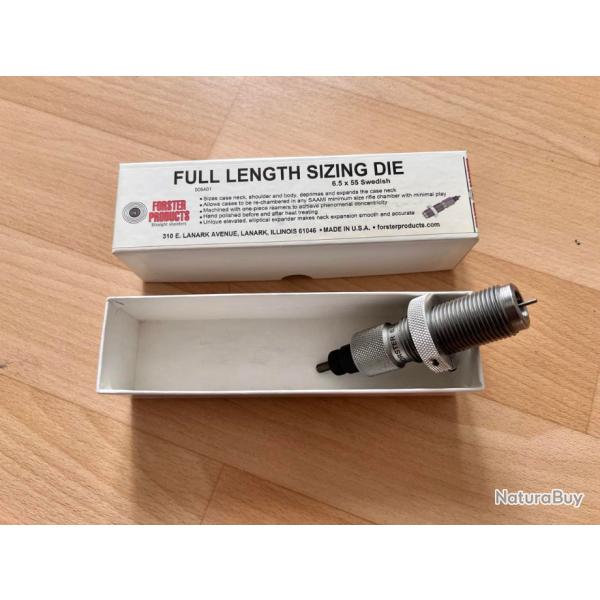 Recalibreur et d�sarmor�eur forster products 6.5x55 SE ( full length sizing die )